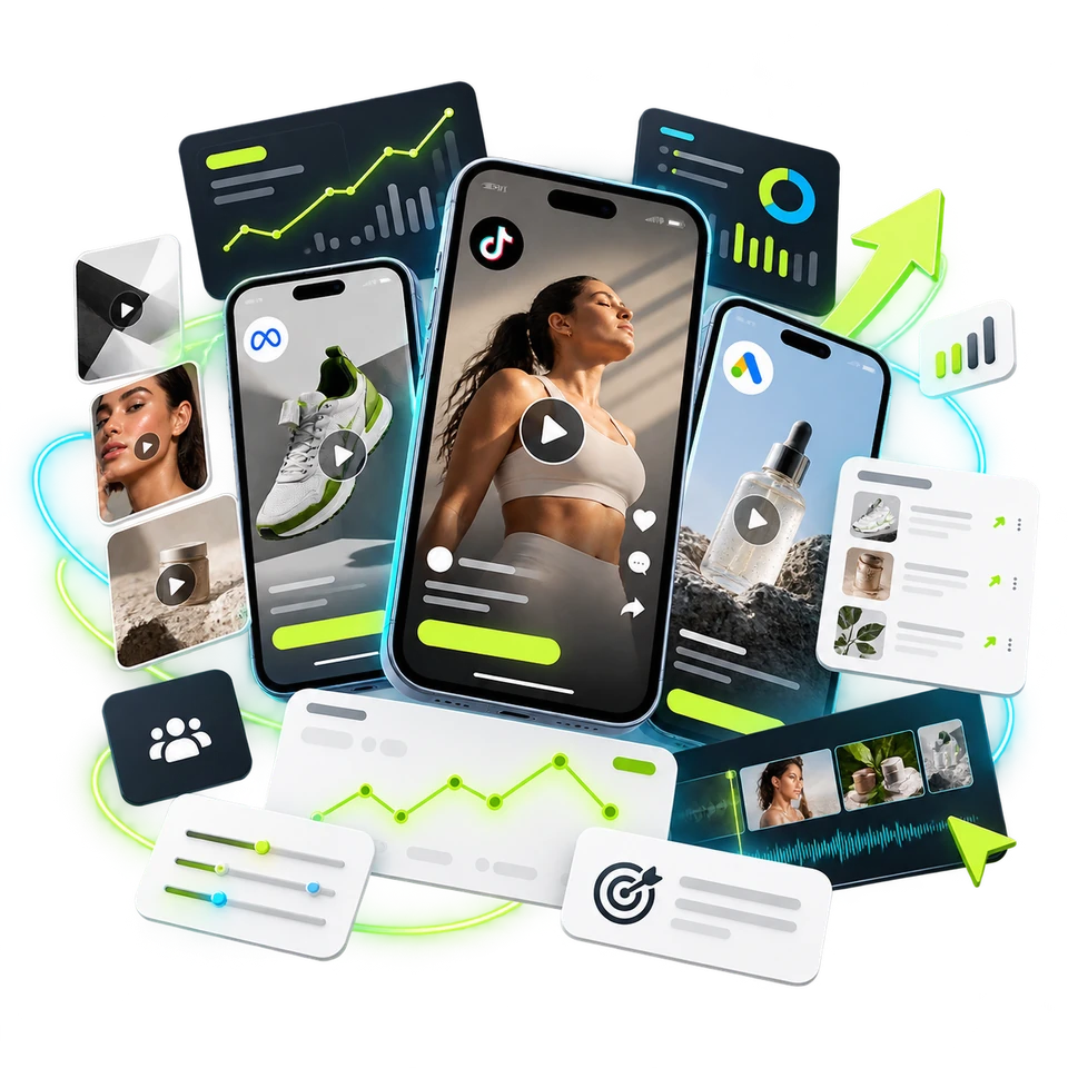 Admade short-form video creative production for TikTok Ads and paid social campaigns